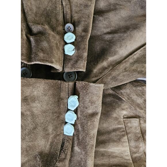 Valerie Stevens Brown Leather Jacket Women's Size XL NWT Vintage Boho - Picture 12 of 16